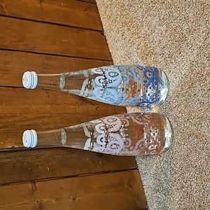 Full evian Christian Lacroix collector bottles set of 2